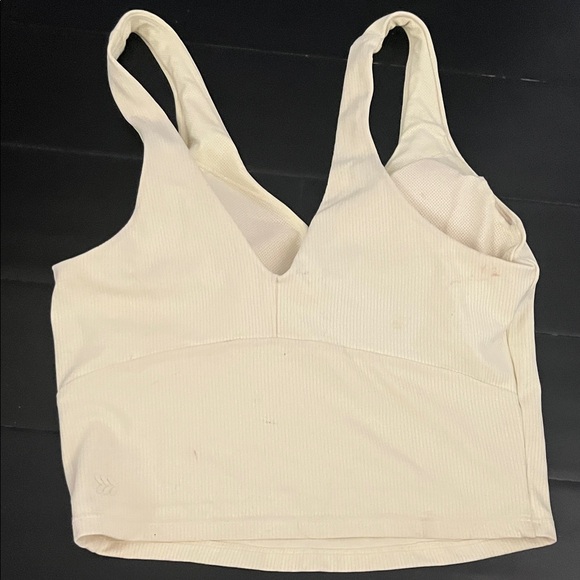 Cream Ribbed Women's Top - Picture 2 of 4